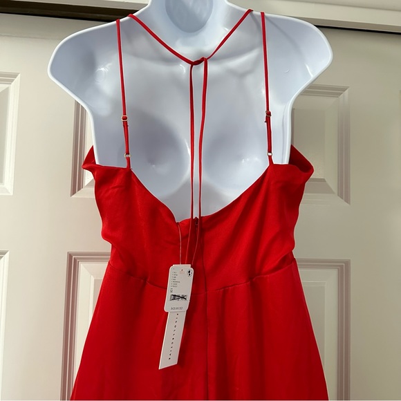 Delfi Collective x Free People Long Red Halter Style Dress Medium - Picture 5 of 8